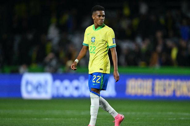 Estevao Willian in action for Brazil.