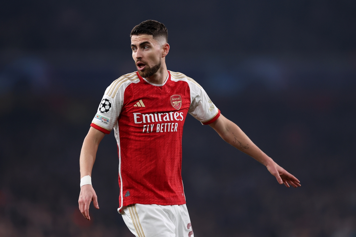 Jorginho in action for Arsenal.
