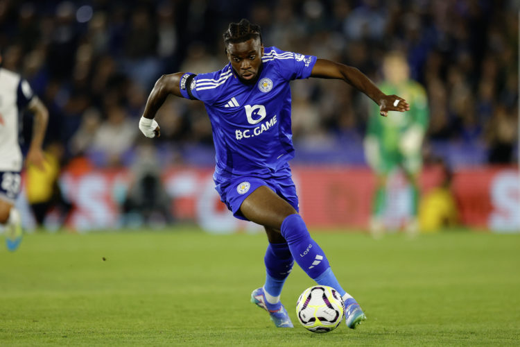 Stephy Mavididi in action for Leicester City.